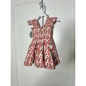 Hill House Home Mini Ellie Red Green Floral Paisley Dress Size 2 Y NEW